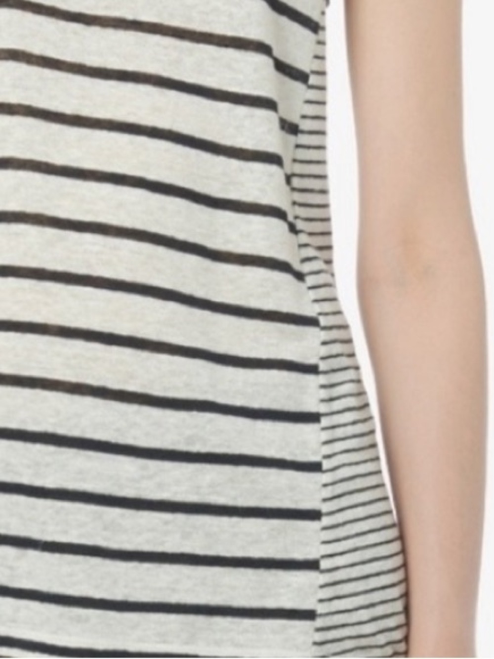 Vince Cream and Black Striped Scoop Tank medium chalk - Picture 2 of 3